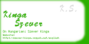 kinga szever business card